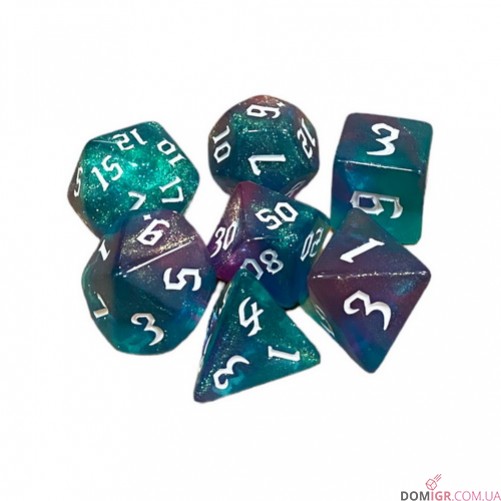 Набор кубиков - Double Color Glitter 7 Dice Set (в ассортименте)